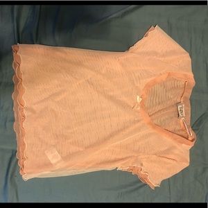 Sheer baby pink shirt